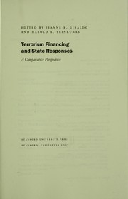 Front cover of Terrorism financing and state responses : a comparative perspective by Harold A. Trinkunas