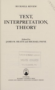 Cover of Text, interpretation, theory by Payne, Michael