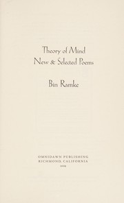 Front cover of Theory of mind by Bin Ramke