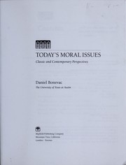 Cover of Today's moral issues by Daniel A. Bonevac