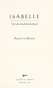 Cover of Isabelle by Annette Kobak