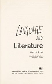 Front cover of Language and literature by Henry I. Christ