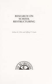 Cover of Research on school restructuring by Arthur K. Ellis