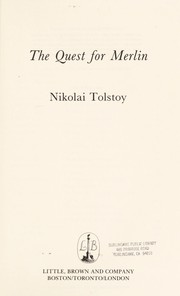 Front cover of The quest for Merlin by Nikolai Tolstoy