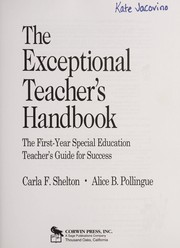 Front cover of The exceptional teacher's handbook by Carla F. Shelton