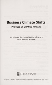 Front cover of Business climate shifts by W. Warner Burke
