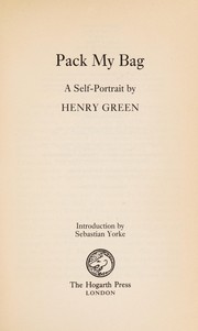 Front cover of Pack My Bag by Henry Green