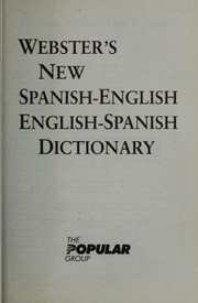 Front cover of Webster's new Spanish-English English-Spanish dictionary by [author not identified]