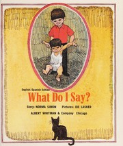 Cover of What do I say? by Norma Simon