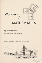Cover of Wonders of mathematics by Rocco V. Feravolo