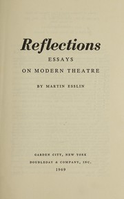 Cover of Reflections by Martin Esslin