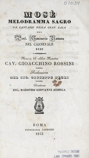 Cover of Mosè by Andrea Leone Tottola