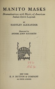 Front cover of Manito masks by Hartley Burr Alexander