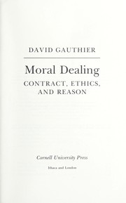 Cover of Moral dealing by David P. Gauthier