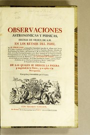 Cover of Observaciones astronomicas y physicas, hechas de orden de S.M. en los reynos del Peru by Jorge Juan y Santacilia