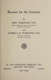 Cover of Russian for the scientist by John Turkevich