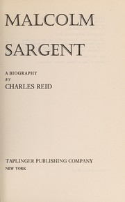 Cover of Malcolm Sargent by Reid, Charles