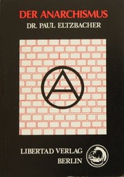 Cover of Anarchismus by Paul Eltzbacher