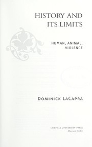 Front cover of History and its limits by Dominick LaCapra