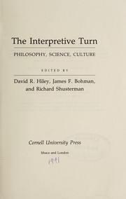 Cover of The interpretive turn by David R. Hiley