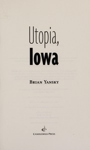 Cover of Utopia, Iowa by Brian Yansky