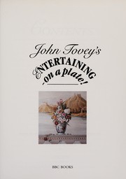 Cover of Entertaining on a Plate by John Tovey