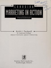 Front cover of Canadian Marketing in Action by Keith J. Tuckwell