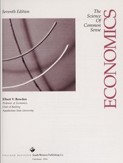 Cover of Economics by Elbert V. Bowden