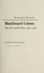 Cover of Blackboard unions by Murphy, Marjorie