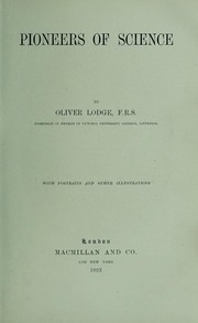 Front cover of Pioneers of science by Lodge, Oliver Sir
