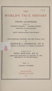 Front cover of The world's true history by Edgar Sanderson
