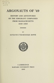 Front cover of Argonauts of '49 by Octavius T. Howe