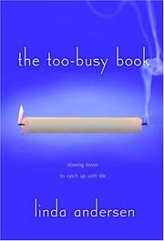 Front cover of The Too-Busy Book by Linda Andersen