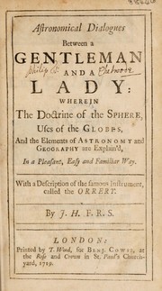 Front cover of Astronomical dialogues between a gentleman and a lady by Harris, John
