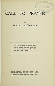 Front cover of Call to prayer by Samuel Marinus Zwemer