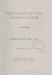 Front cover of The flight of the humming birds by Luther Wesley Peck