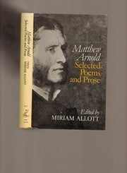 Cover of Selected poems and prose by Matthew Arnold