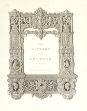 Front cover of The authors of England by Henry Fothergill Chorley
