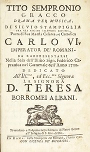 Front cover of Tito Sempronio Gracco by Silvio Stampiglia