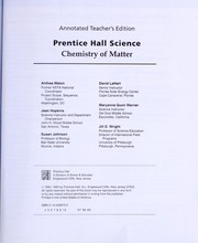 Front cover of Chemistry of matter by Anthea Maton