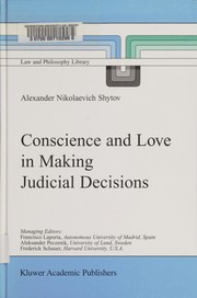 Front cover of Conscience and love in making judicial decisions by Alexander Nikolaevich Shytov