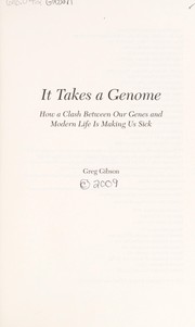Cover of It takes a genome by Greg Gibson