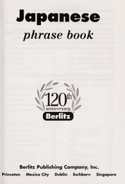 Front cover of Japanese phrase book by Berlitz Publishing Company
