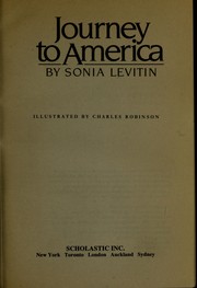 Front cover of Journey to America by Sonia Levitin
