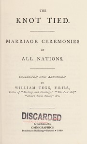 Cover of The knot tied by William Tegg
