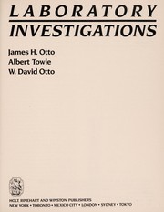 Front cover of Laboratory investigations by James Howard Otto