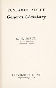 Front cover of Fundamentals of general chemistry by C. H. Sorum