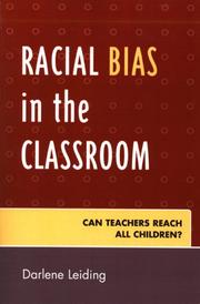 Front cover of Racial Bias in the Classroom by Darlene Leiding