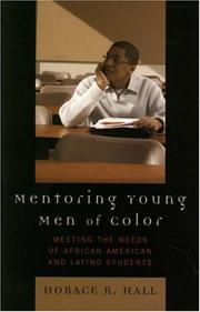 Front cover of Mentoring Young Men of Color by Horace R. Hall