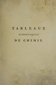 Cover of Tableaux synoptiques de chimie, pour servir de résumé aux leçons données sur cette science dans les écoles de Paris by Antoine François de Fourcroy